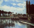 la esclusa en pontoise Camille Pissarro Paisajes río